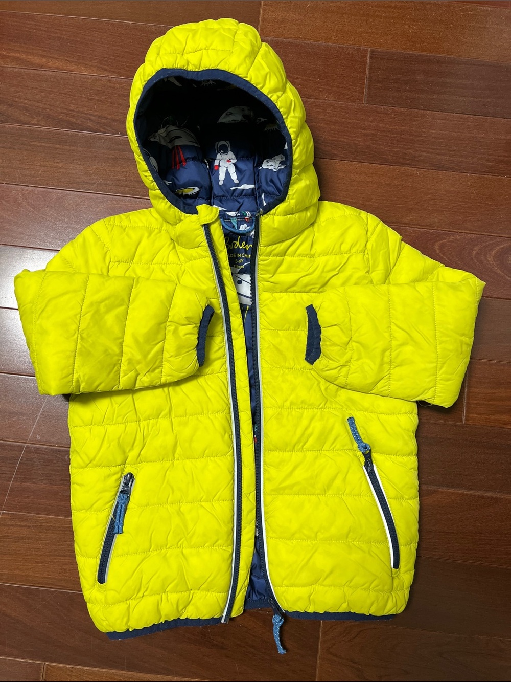 Mini Boden Pack Away Hooded Puffer Jacket